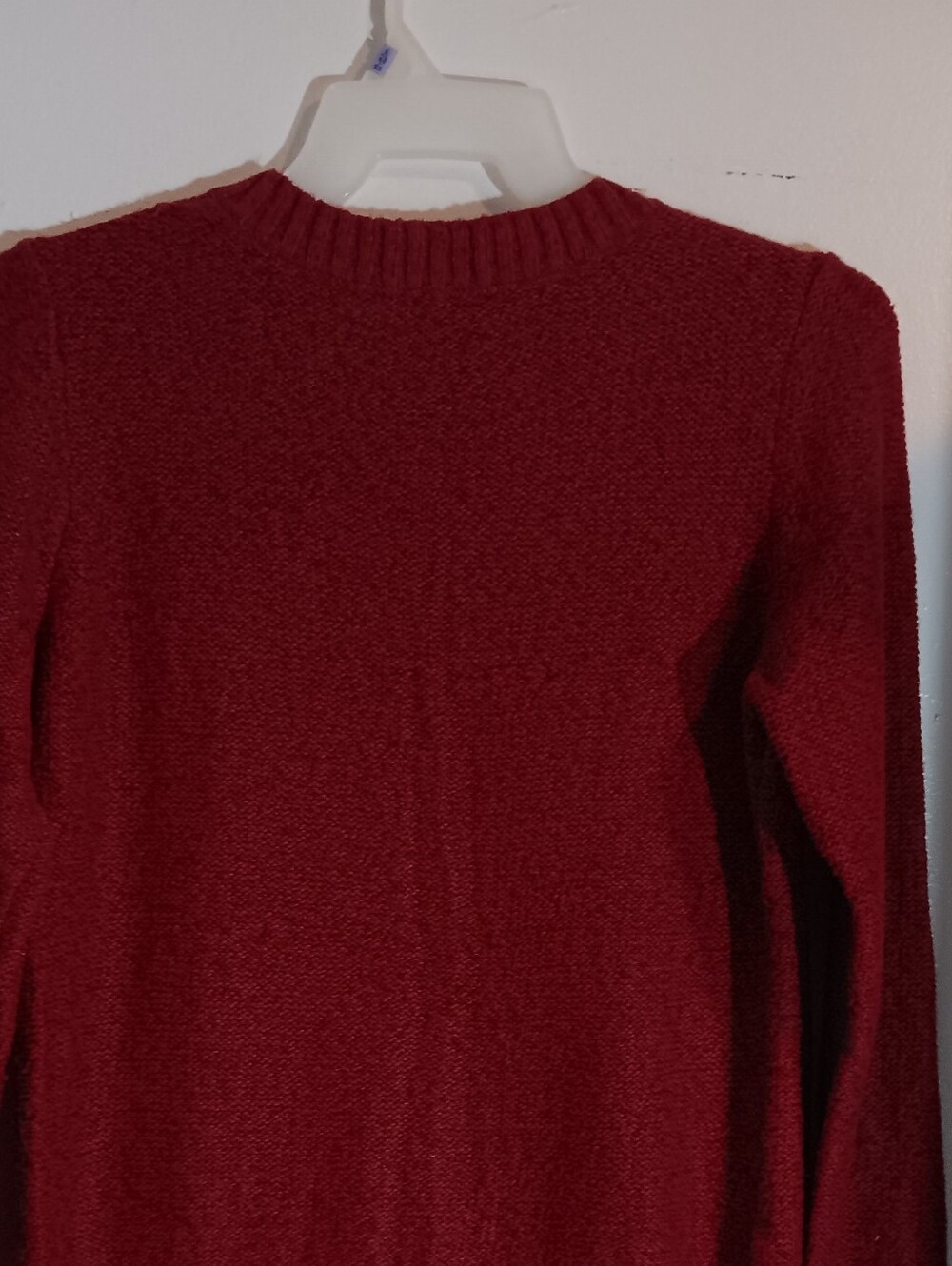 St. John's Bay Women's Crewneck Sweater in Wine Red